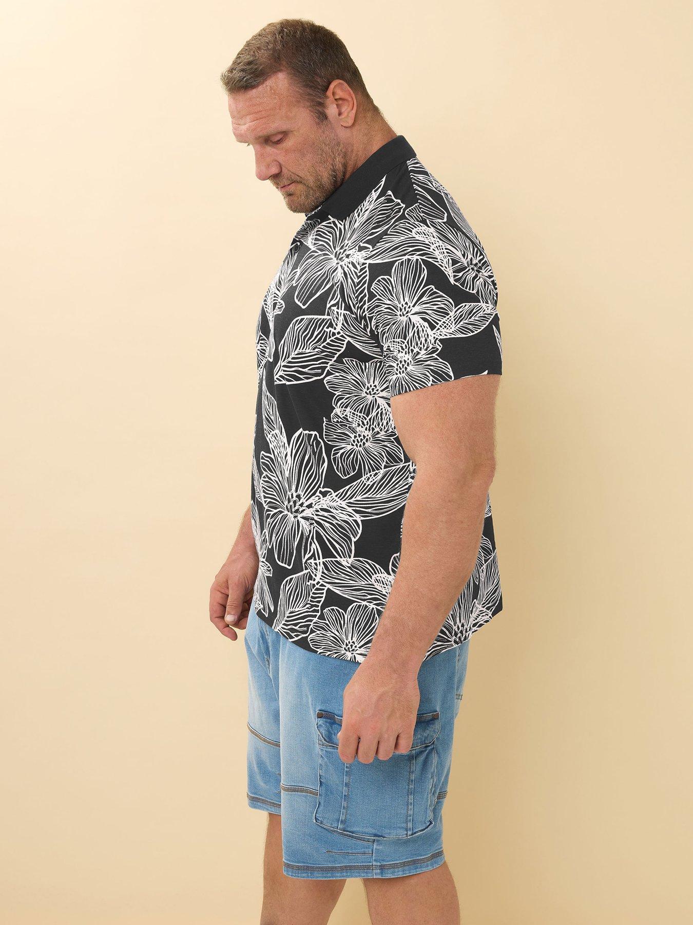 Image 4 of 6 of BadRhino Printed Polo Shirt - Black