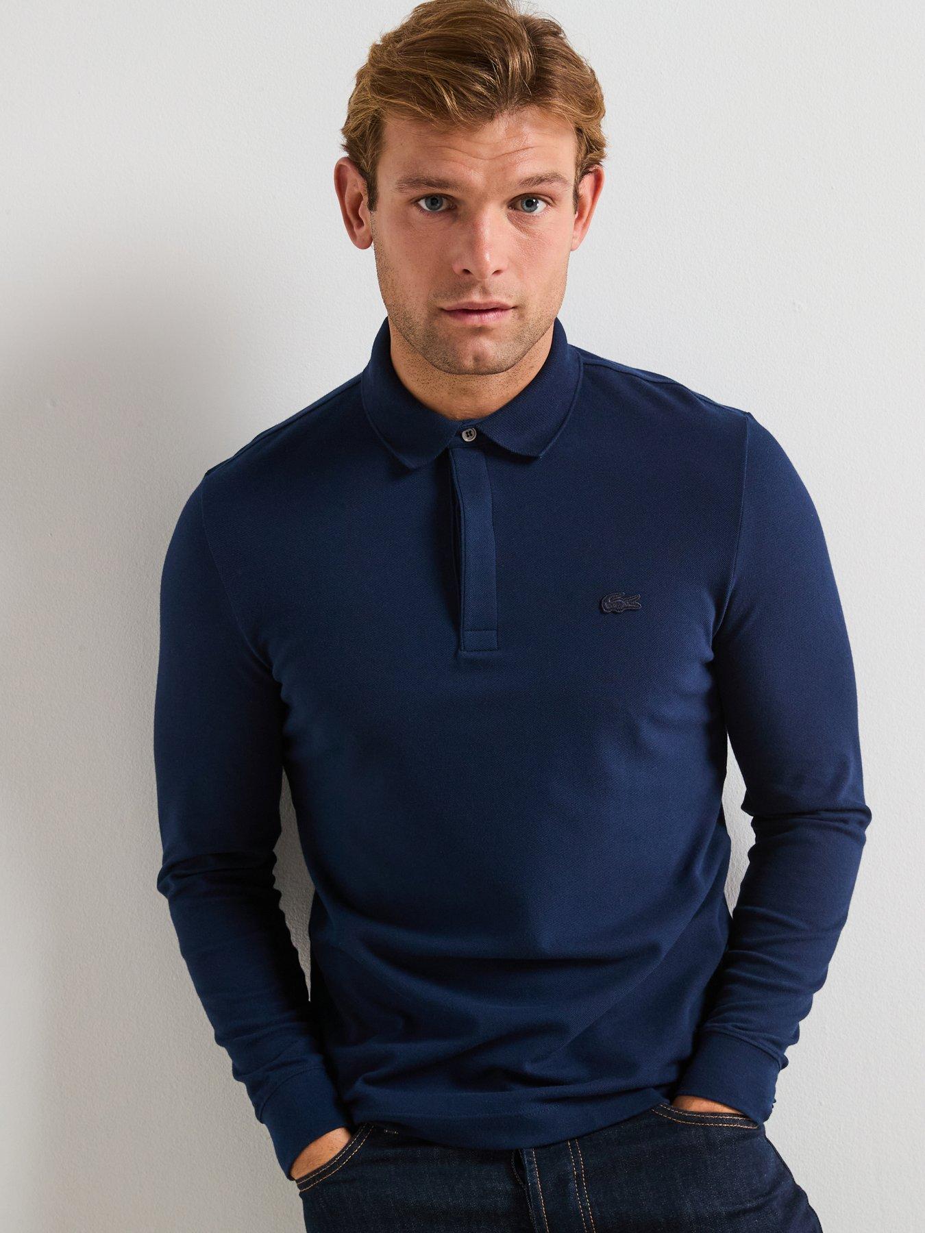 undefined Paris Long Sleeve Polo Shirt - Navy