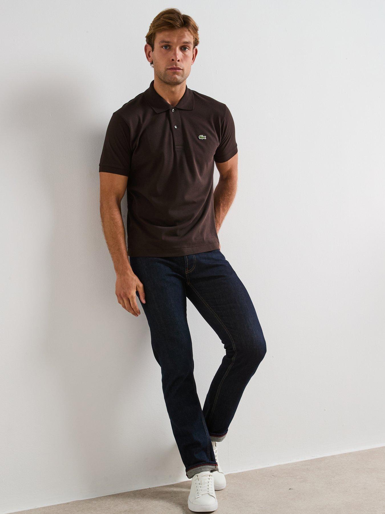 Lacoste Classic Fit L.12.12 Piqué Short Sleeve Polo Shirt - Brown