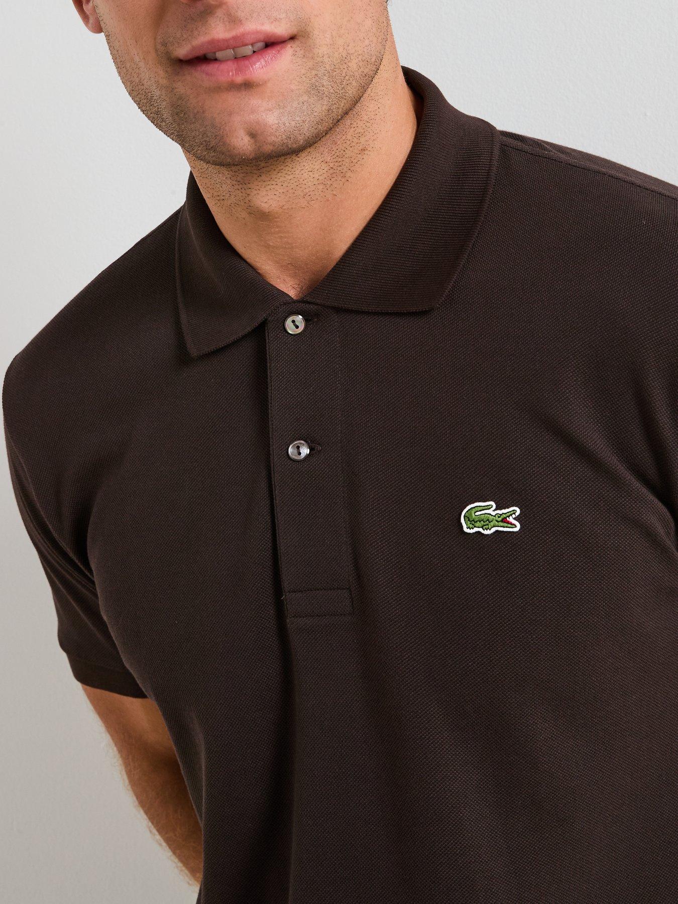 Lacoste Classic Fit L.12.12 Piqué Short Sleeve Polo Shirt - Brown