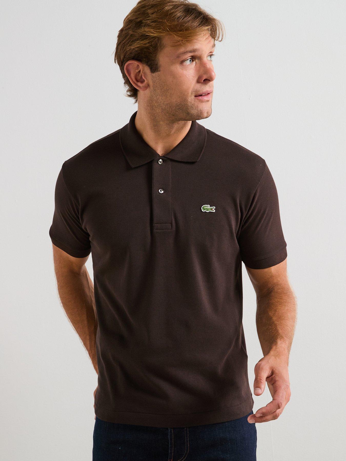 Lacoste Classic Fit L.12.12 Piqué Short Sleeve Polo Shirt - Brown