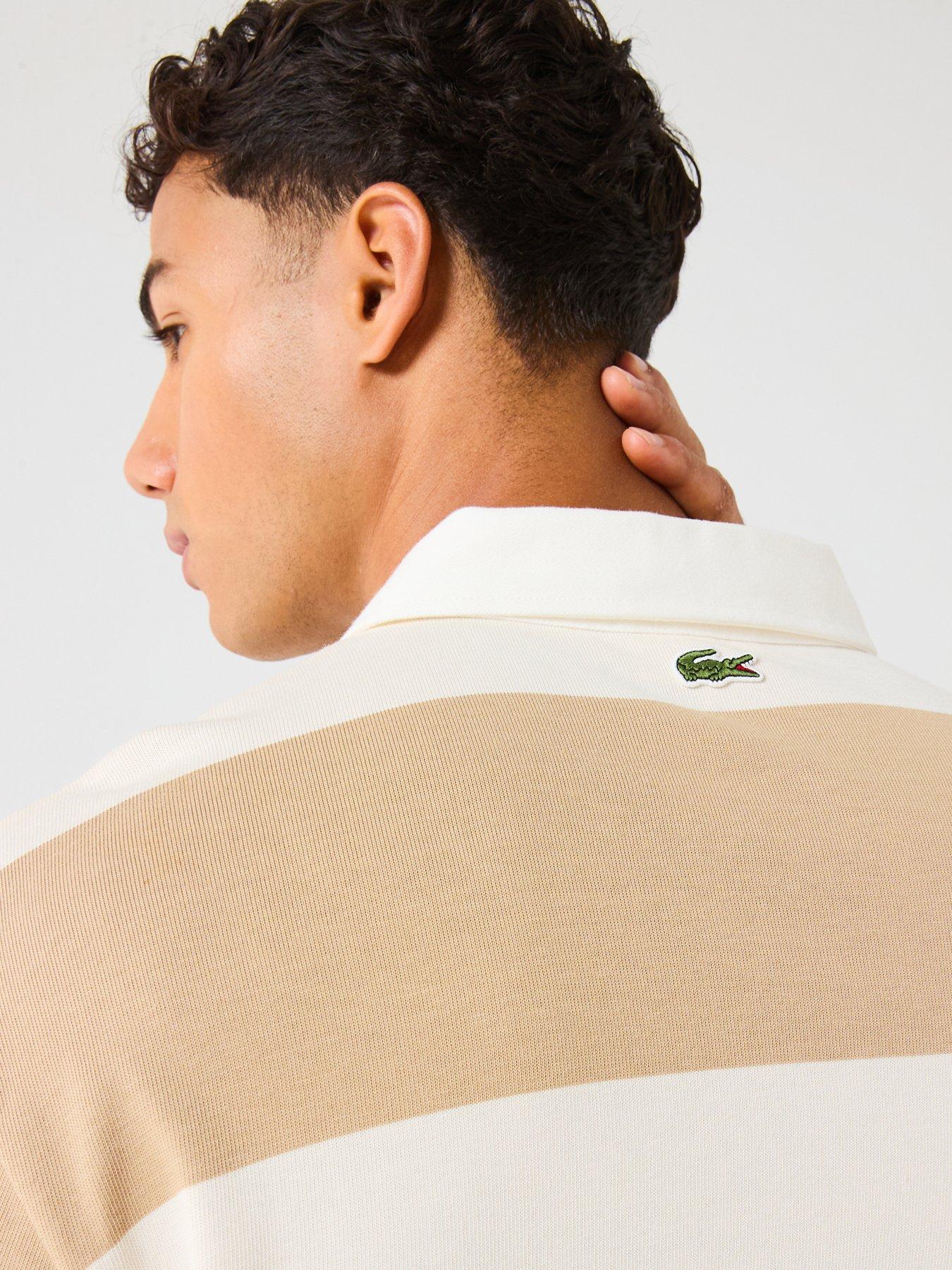 Image 5 of 5 of Lacoste Striped Rugby Shirt- Brown