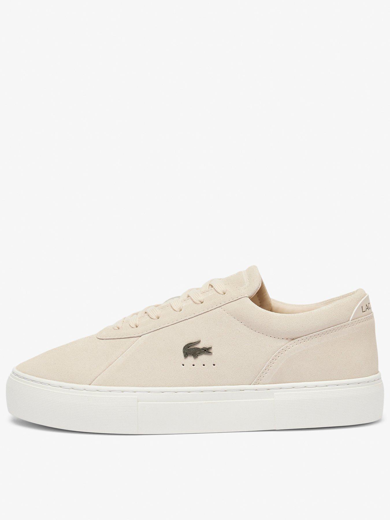 Lacoste Court Set Suede Trainers - Natural