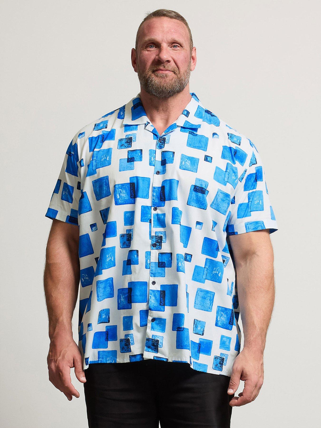 undefined Badrhino Square Print Short Sleeve Shirt