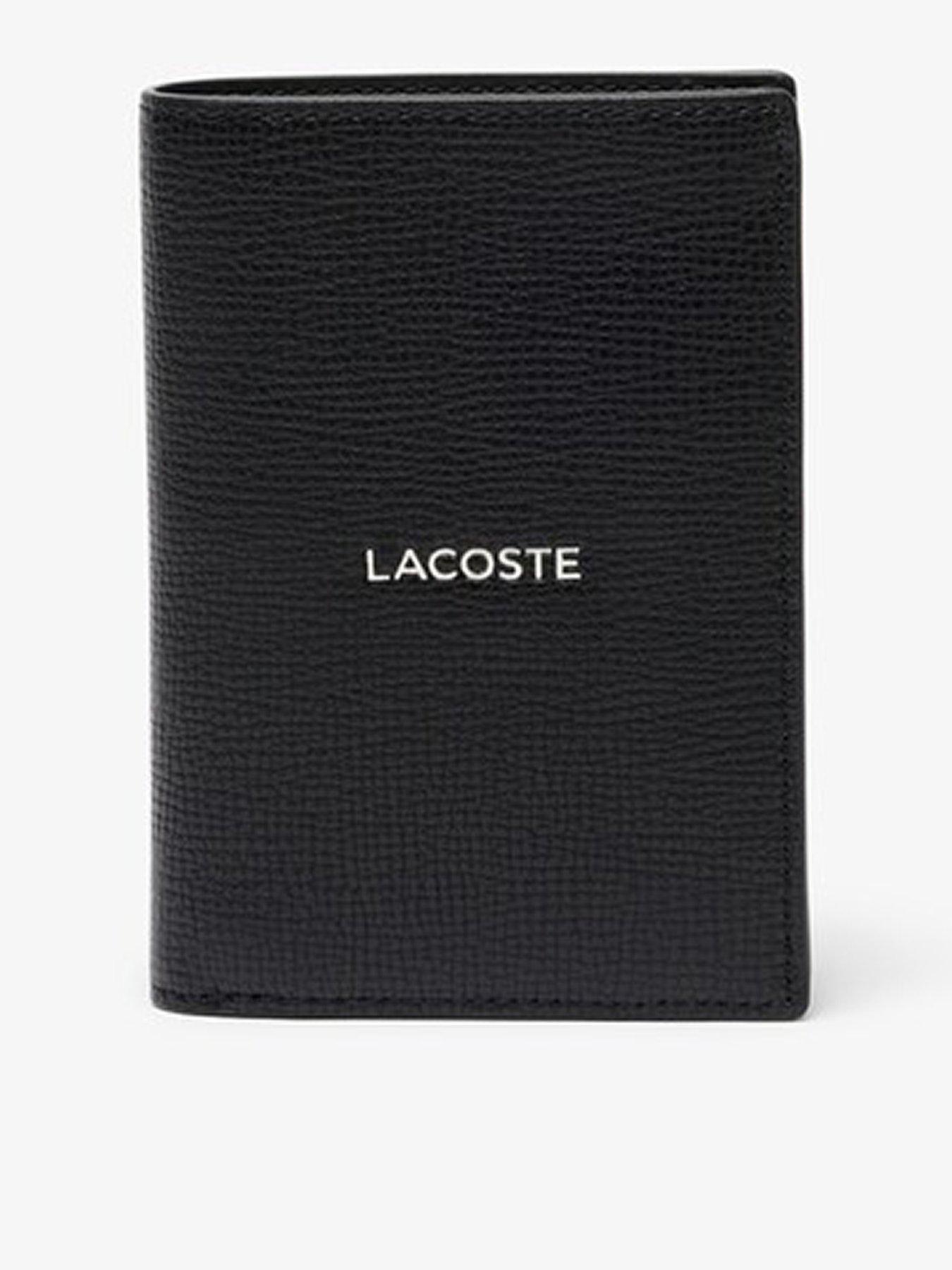 Lacoste Leather Card Holder- Black