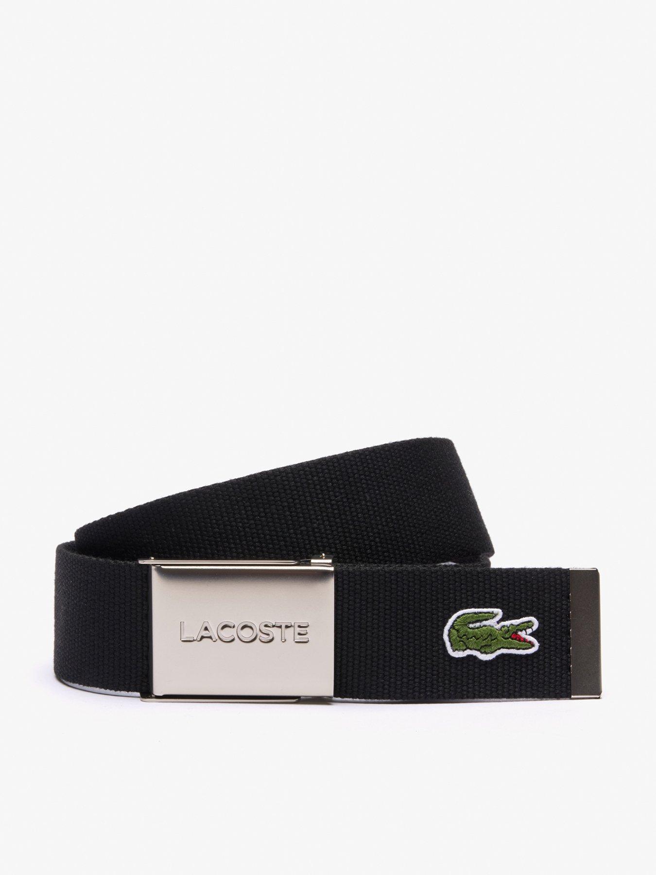 Image 1 of 3 of Lacoste Woven Belt - Black