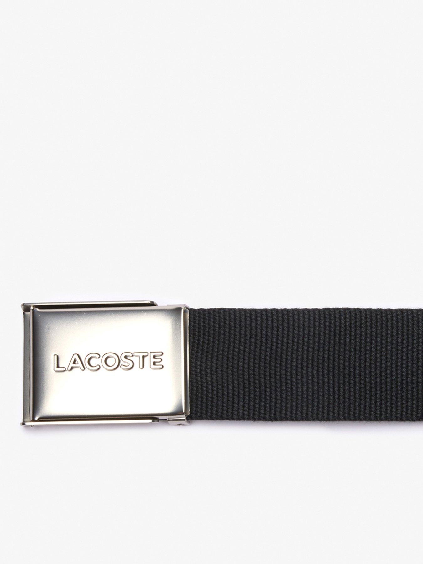 Image 3 of 3 of Lacoste Woven Belt - Black