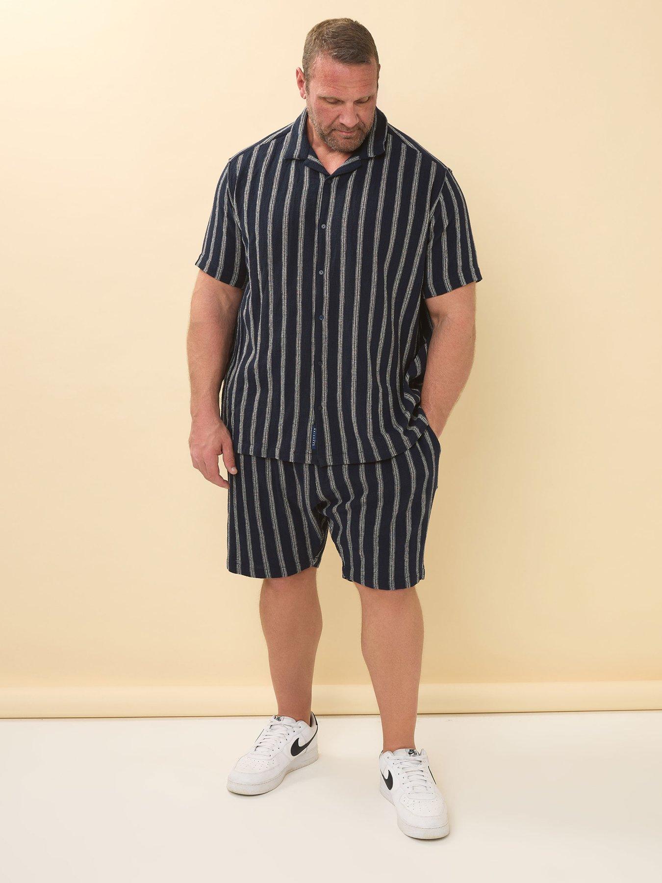 Image 3 of 4 of BadRhino Stripe Short Sleeve Shirt - Blue