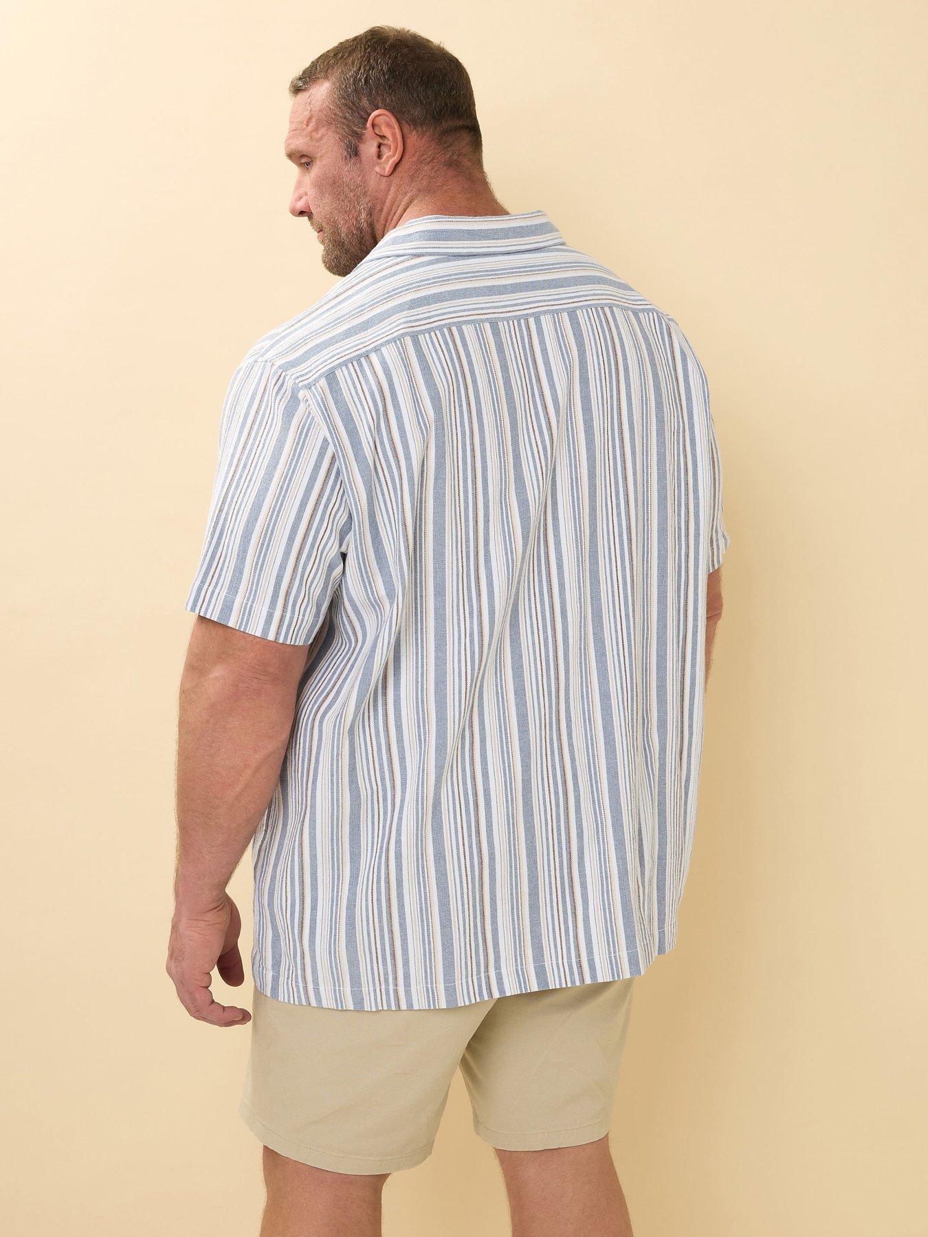 Image 2 of 4 of BadRhino Stripe Short Sleeve Shirt - White