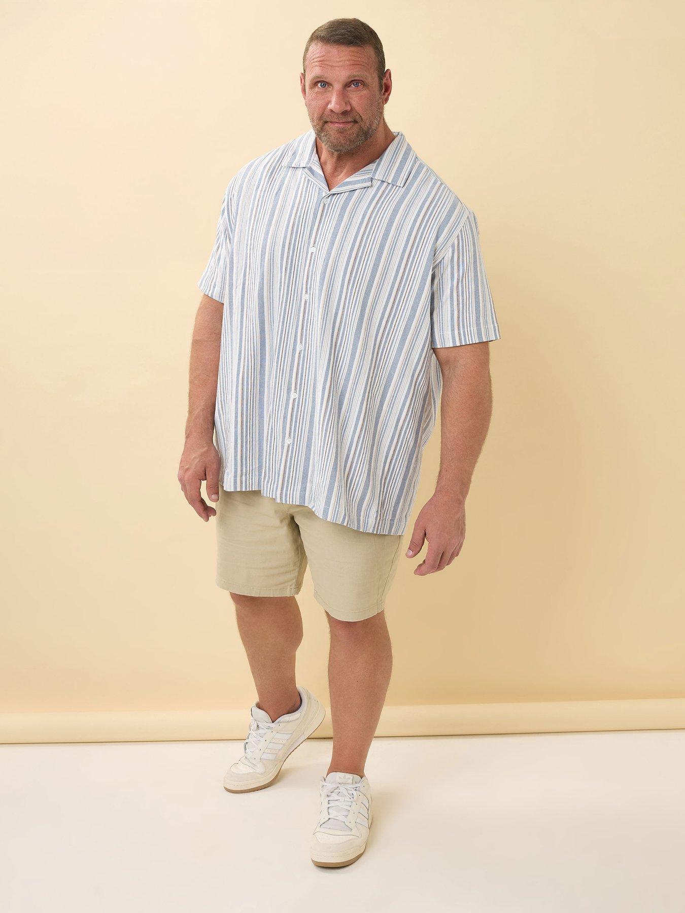 Image 3 of 4 of BadRhino Stripe Short Sleeve Shirt - White