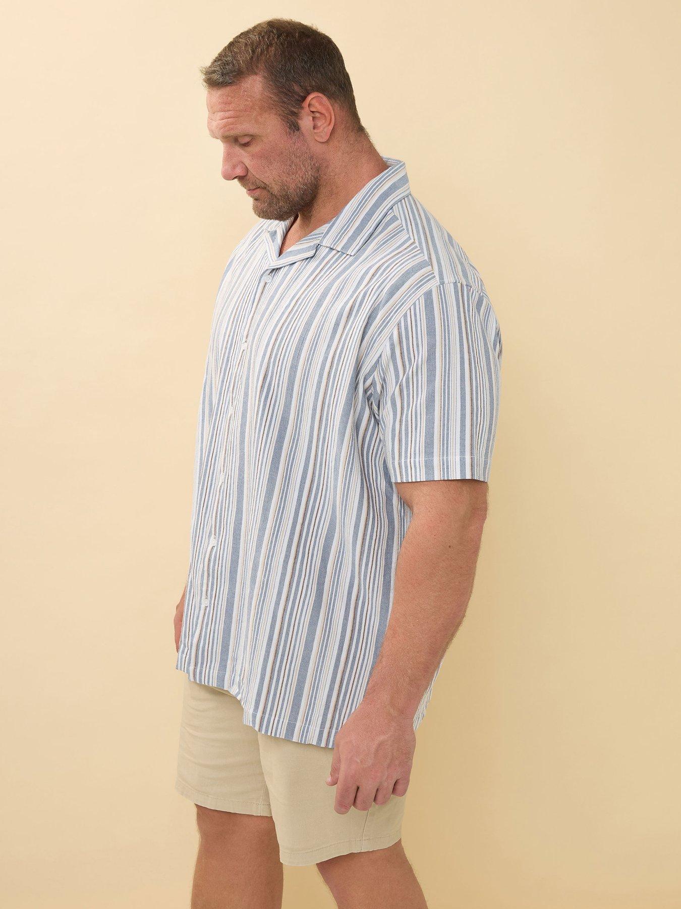 Image 4 of 4 of BadRhino Stripe Short Sleeve Shirt - White