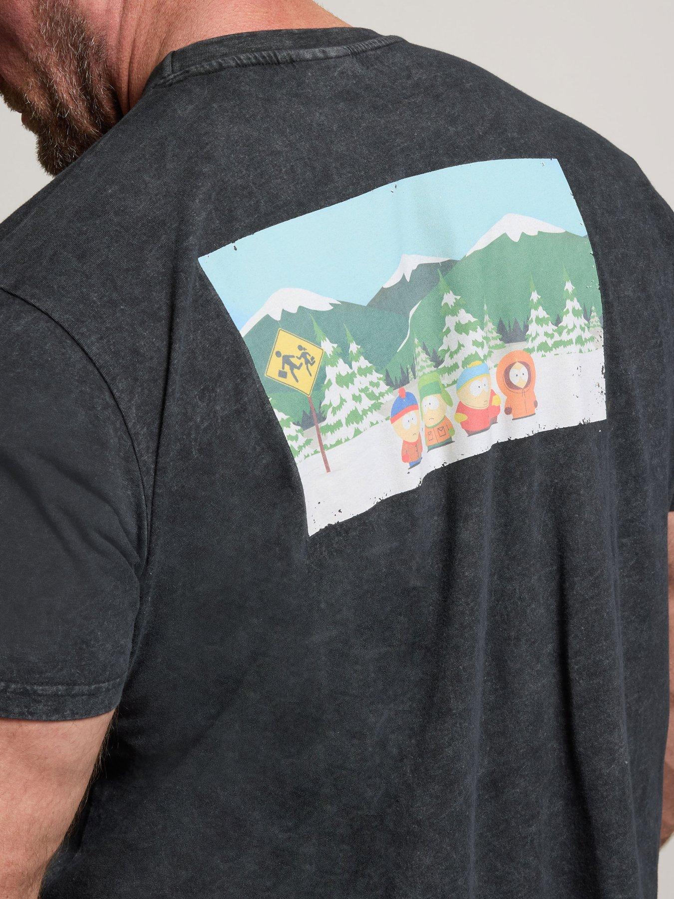 Image 4 of 4 of BadRhino Acid Wash South Park Graphic T-Shirt - Black