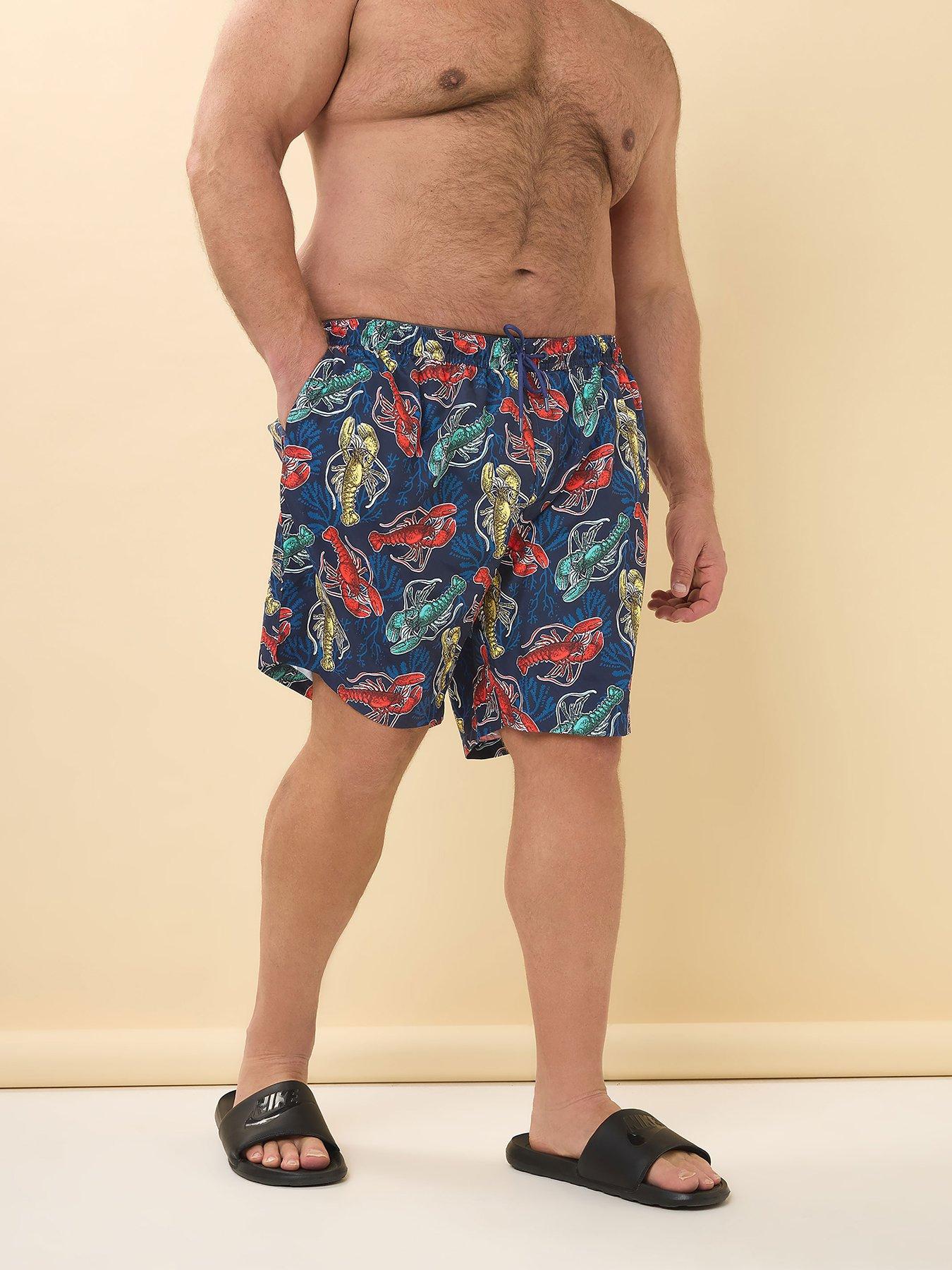 undefined Lobster Print Swimshorts - Blue