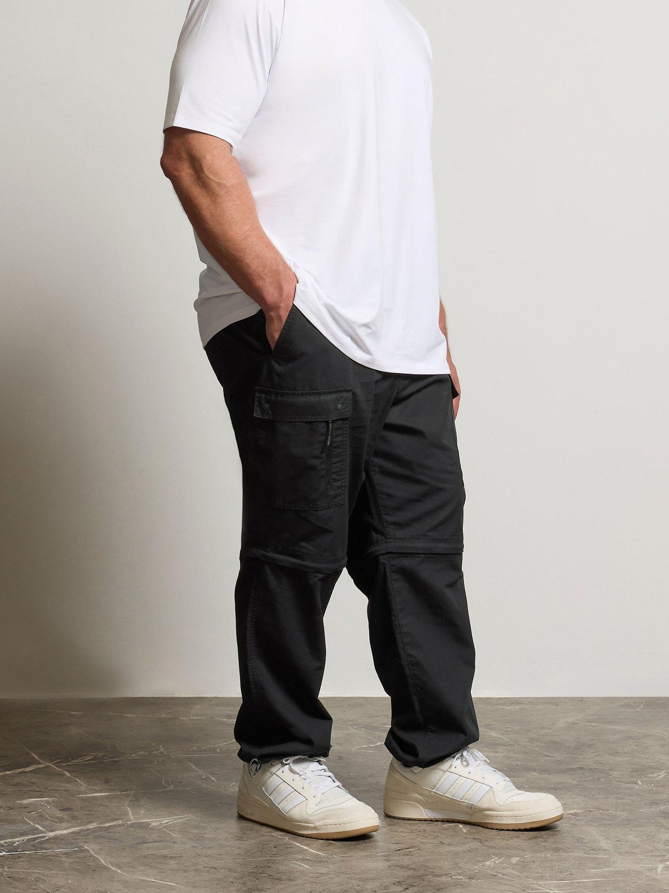 undefined Big  &  Tall Slate Grey Zip Off Trekking Trousers