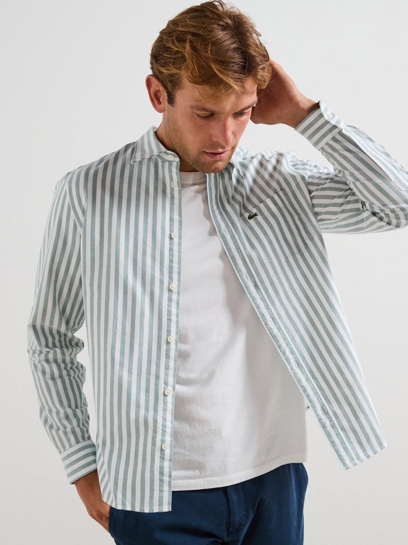 undefined Large Striped Oxford Shirt - Green