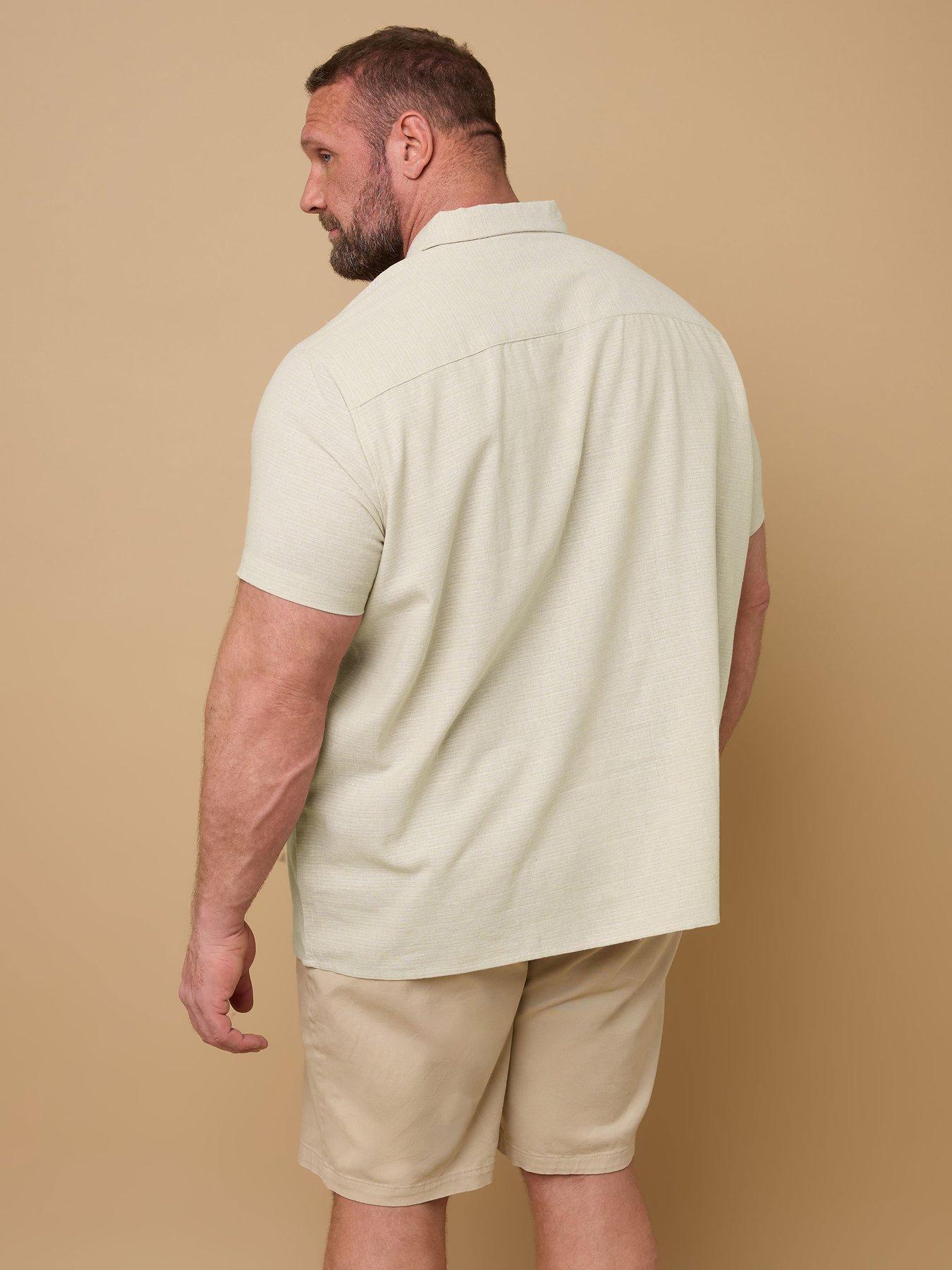 Image 2 of 6 of BadRhino Embroidered Short Sleeve Shirt - Natural