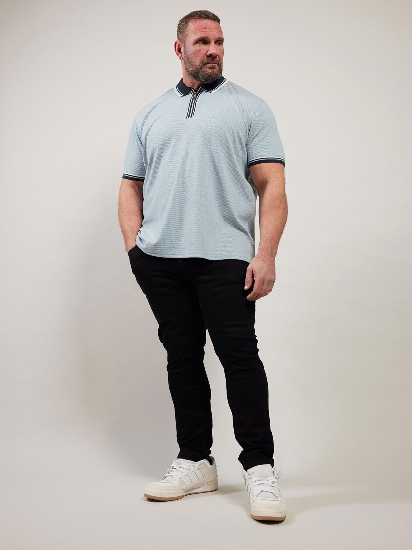 undefined Badrhino Seersucker Zip Polo Shirt
