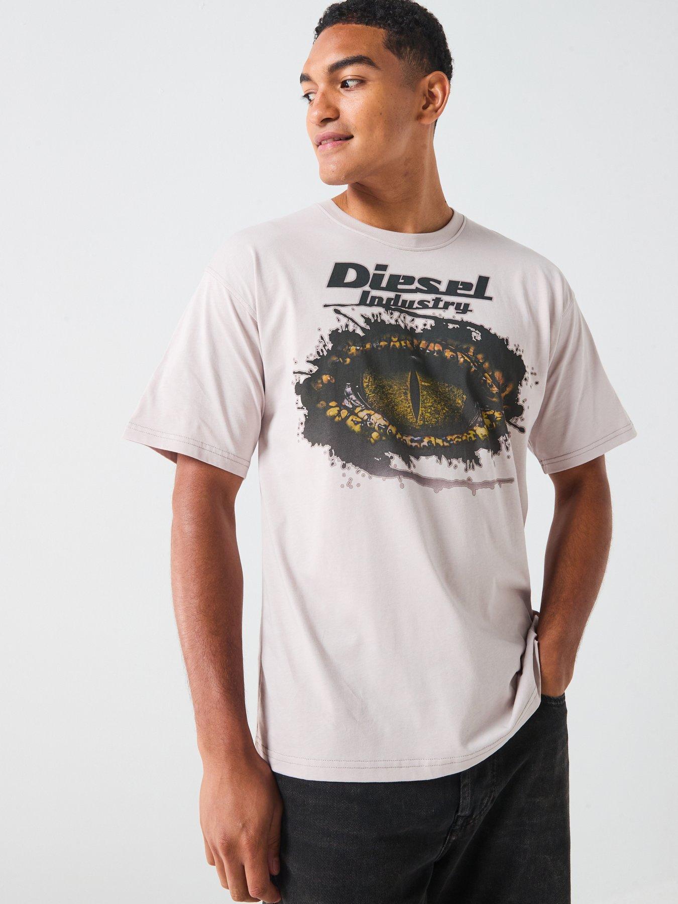 Diesel T-T25 Graphic T-Shirt- Grey