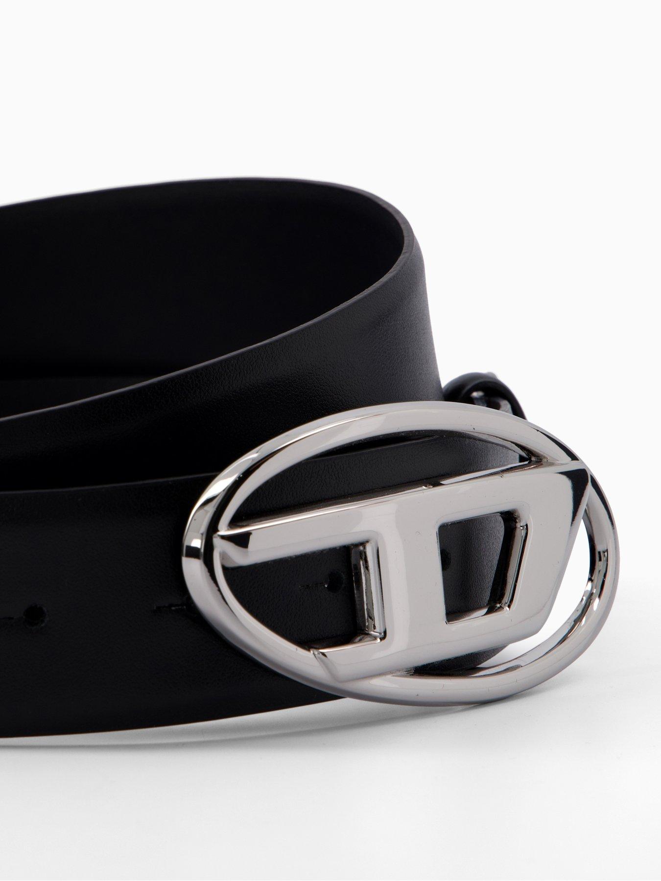 Image 2 of 4 of Diesel D Oval Leather Belt- Black