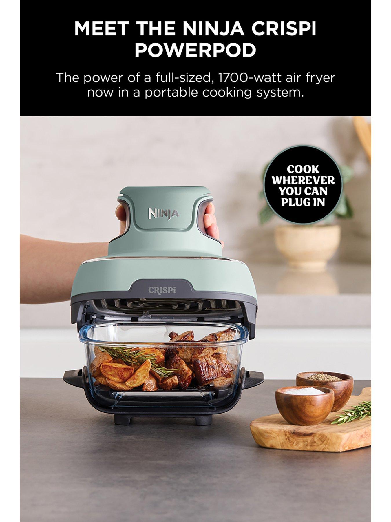 Image 2 of 8 of NINJA CRISPi 4-in-1 Portable Glass Air Fryer - Sage FN101UKSG