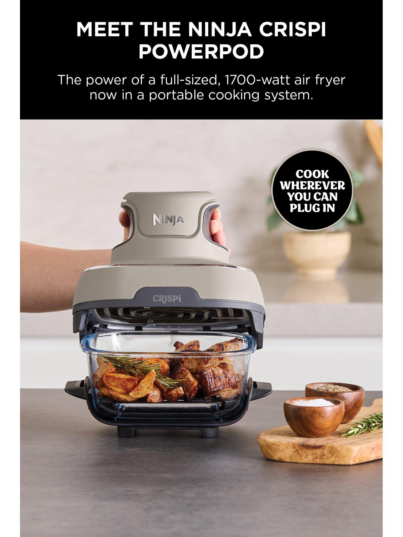 Image 2 of 8 of NINJA CRISPi 4-in-1 Portable Glass Air Fryer - Stone FN101UKST