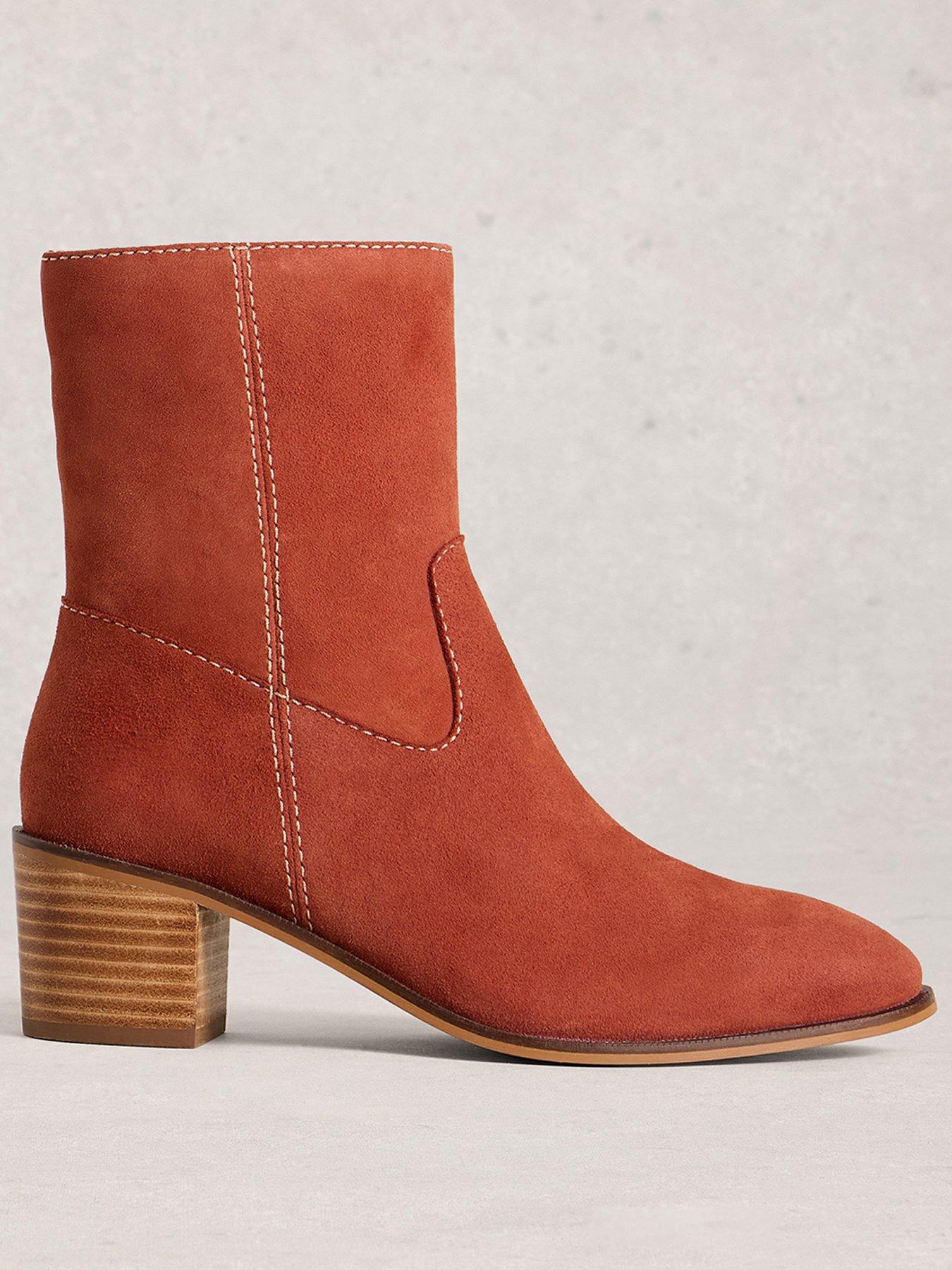 undefined Izzy Suede Ankle Boot - Orange