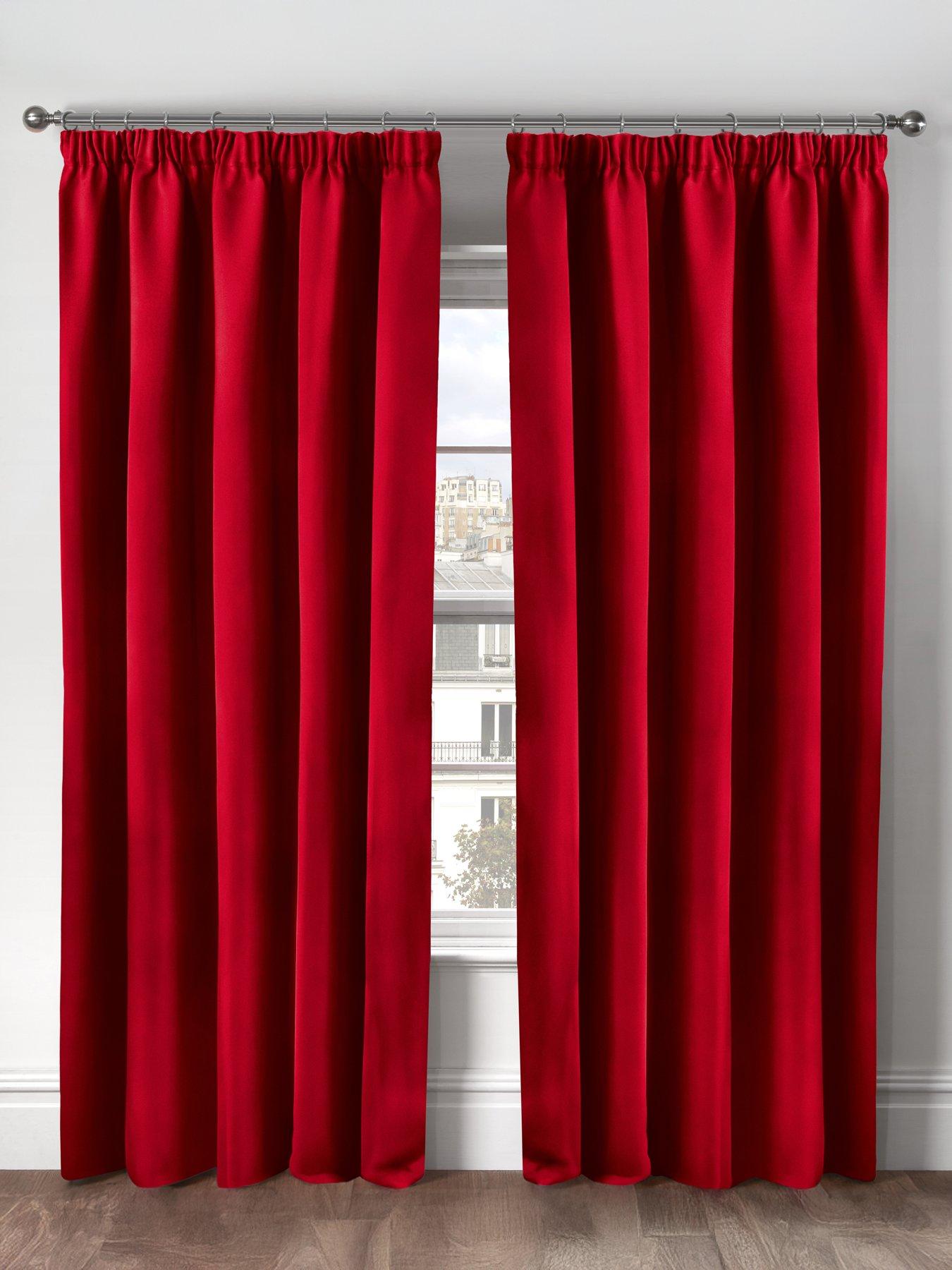 undefined Woven Blackout Pleat Curtains 66x54
