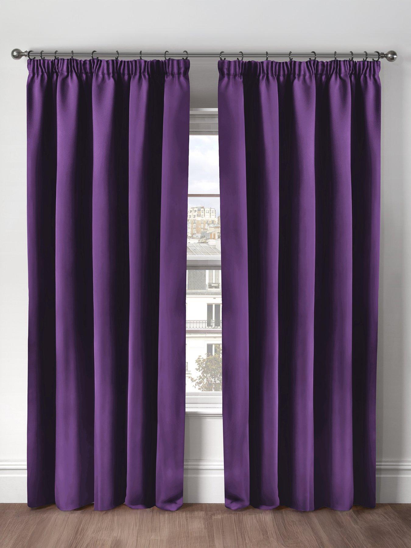 undefined Woven Blackout Pleat Curtains 66x54