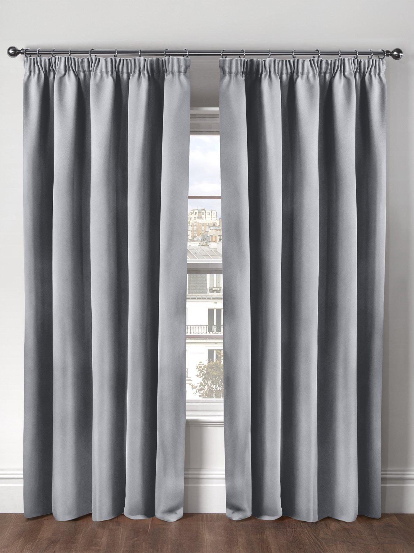 undefined Woven Blackout Pleat Curtains 66x54