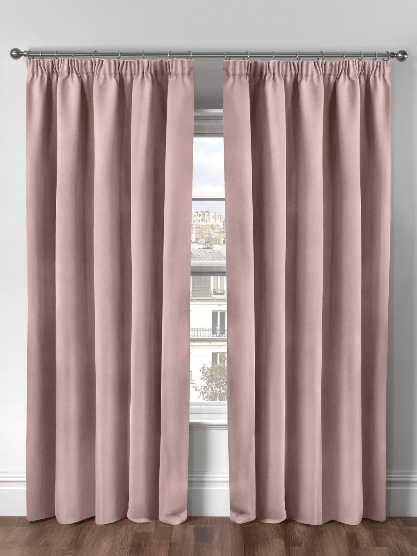 undefined Woven Blackout Pleat Curtains 66x54