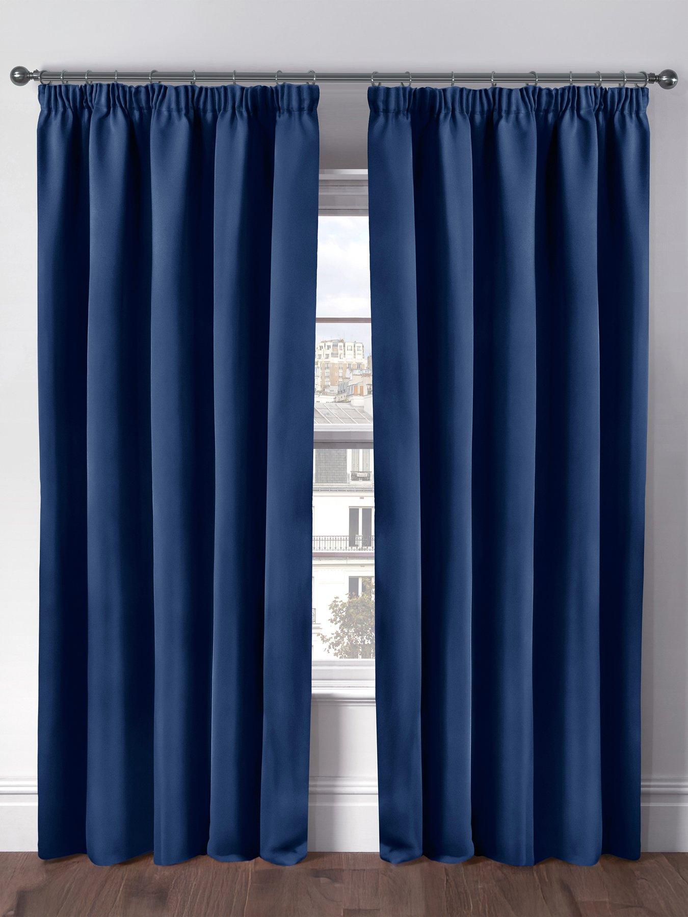Very Home Woven Blackout Pleat Curtains 66x54