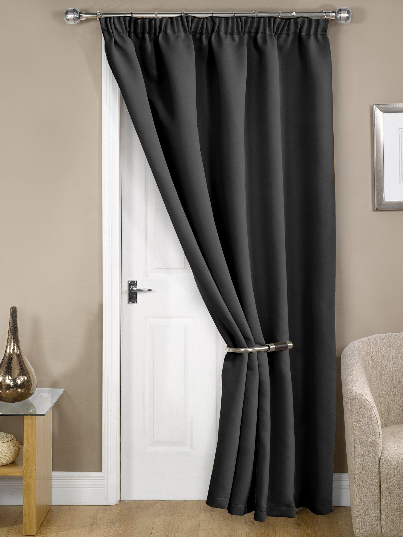 The Very Collection Woven Blackout Pleat Door 46x84