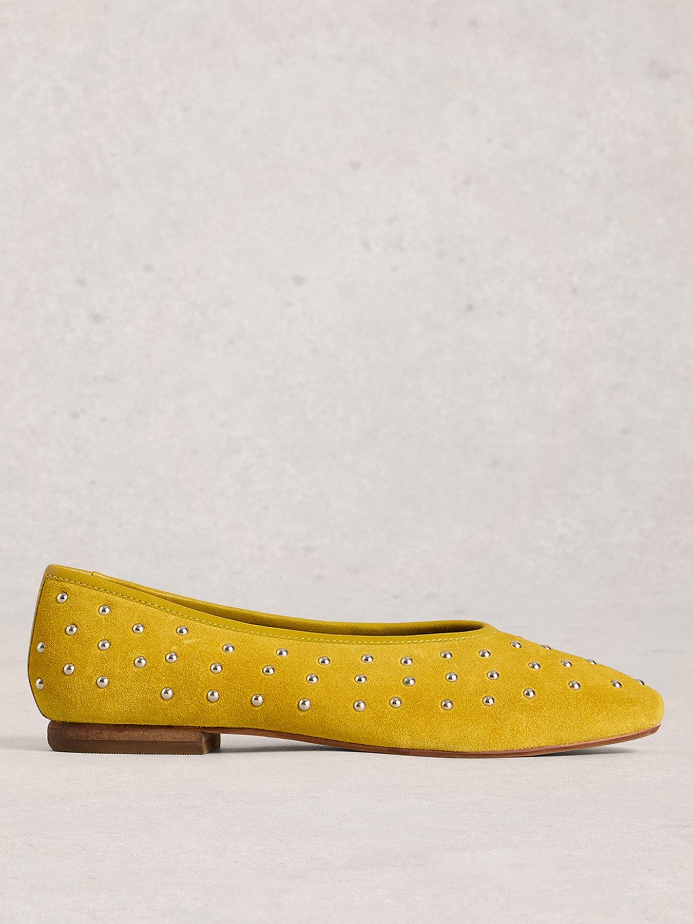undefined Boho Studded Ballerina - Yellow