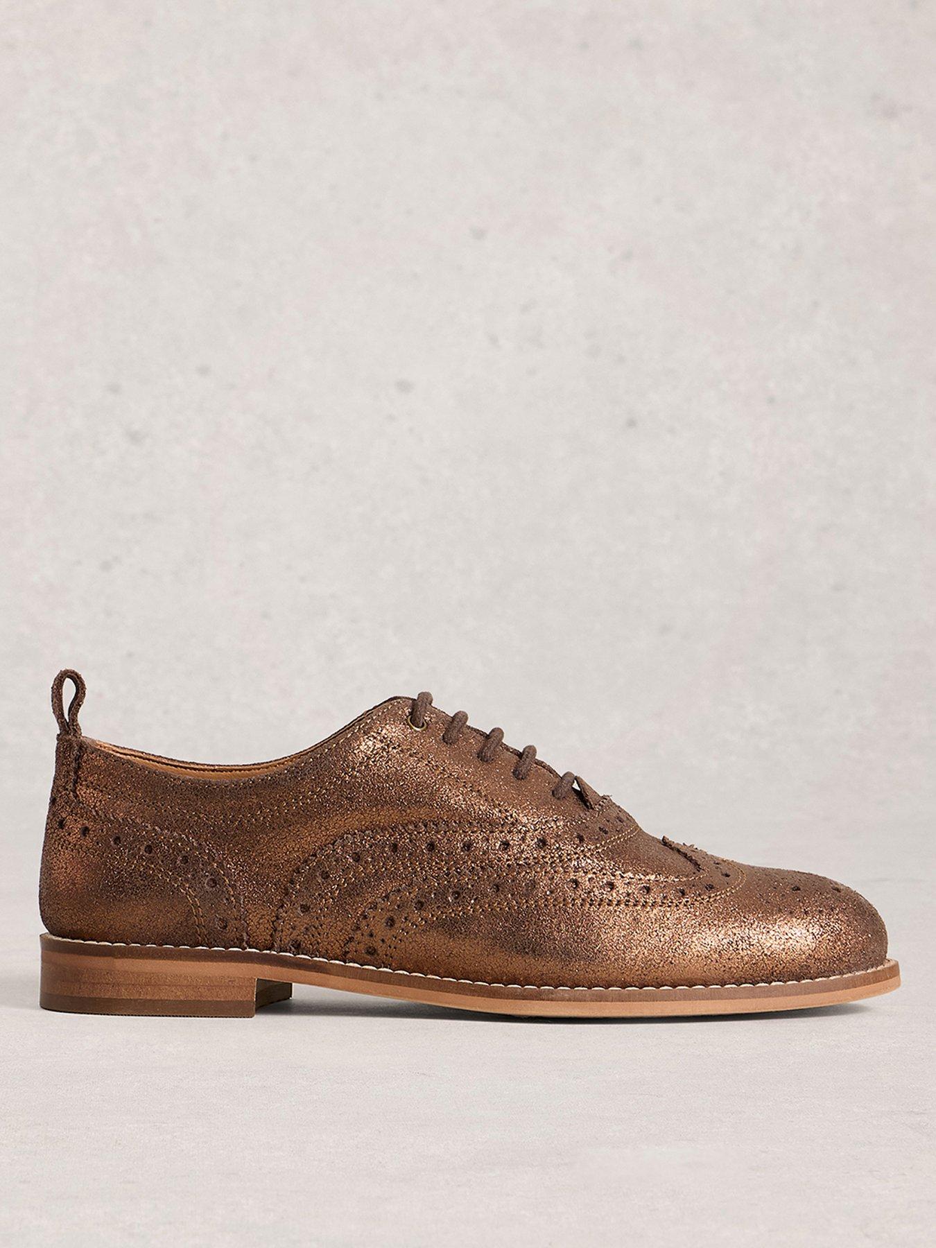 White Stuff Thistle Lace Up Brogue Gold Very