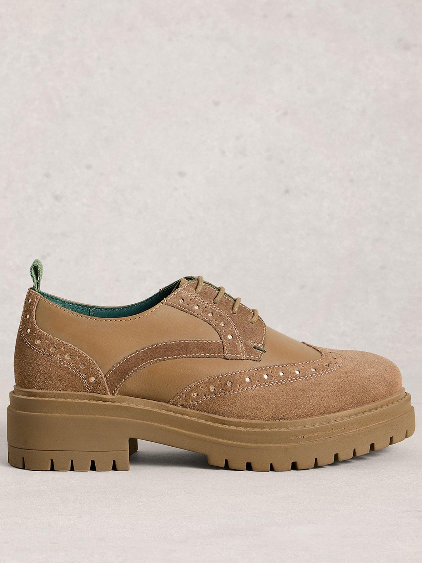 undefined Thistle Chunky Lace Up Brogue - Beige