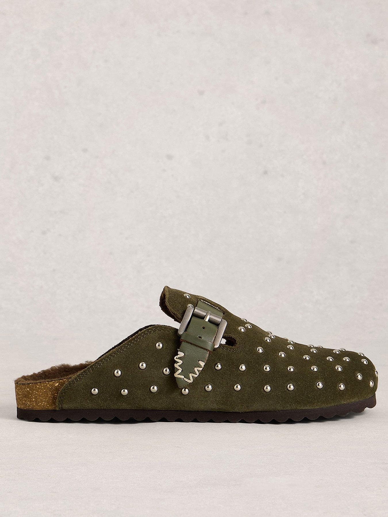 undefined Myrtle Studded Slip On Footbed - Green