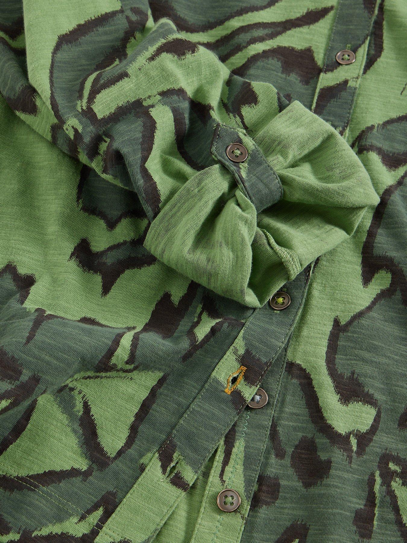 Image 6 of 6 of White Stuff Annie Jersey Shirt - Green