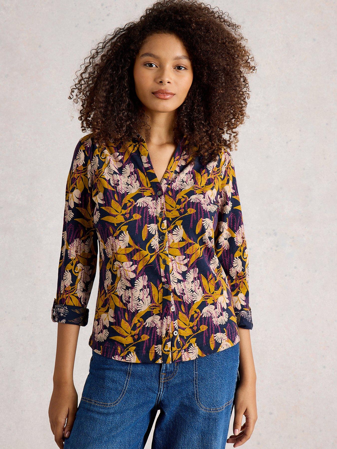 White Stuff Annie Jersey Shirt - Navy