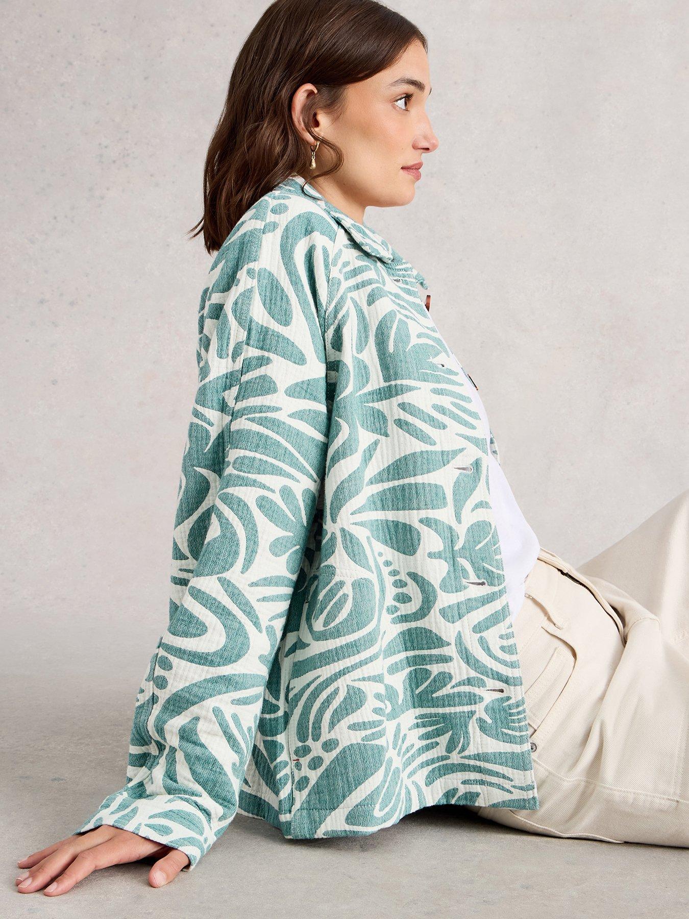 undefined Eden Jacquard Jacket - Blue