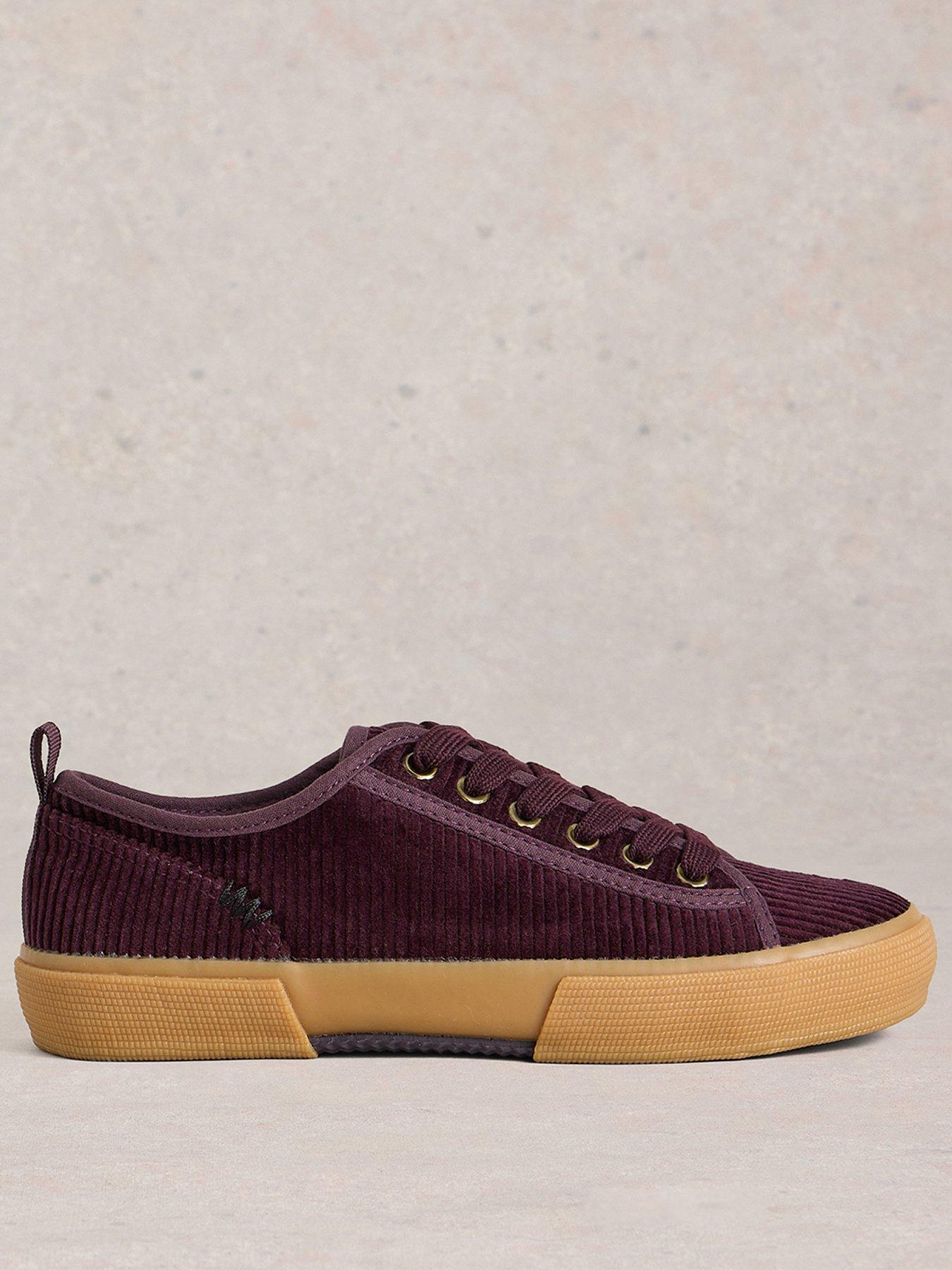 undefined Pippa Cord Lace Up Trainer - Purple