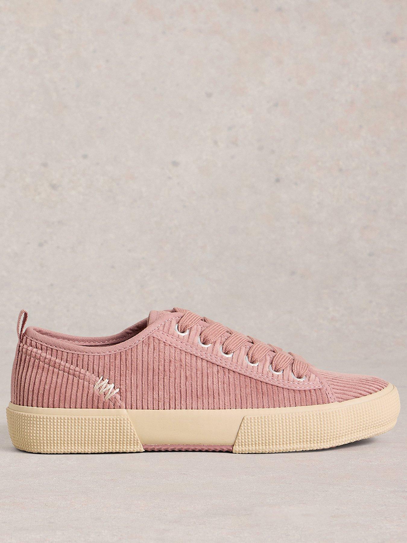 undefined Pippa Cord Lace Up Trainer - Pink