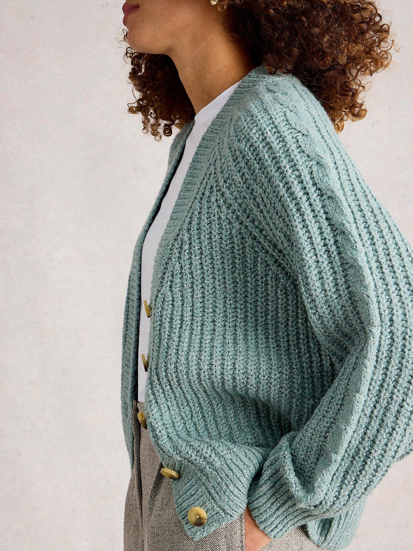undefined Sally Slub Cardigan - Green