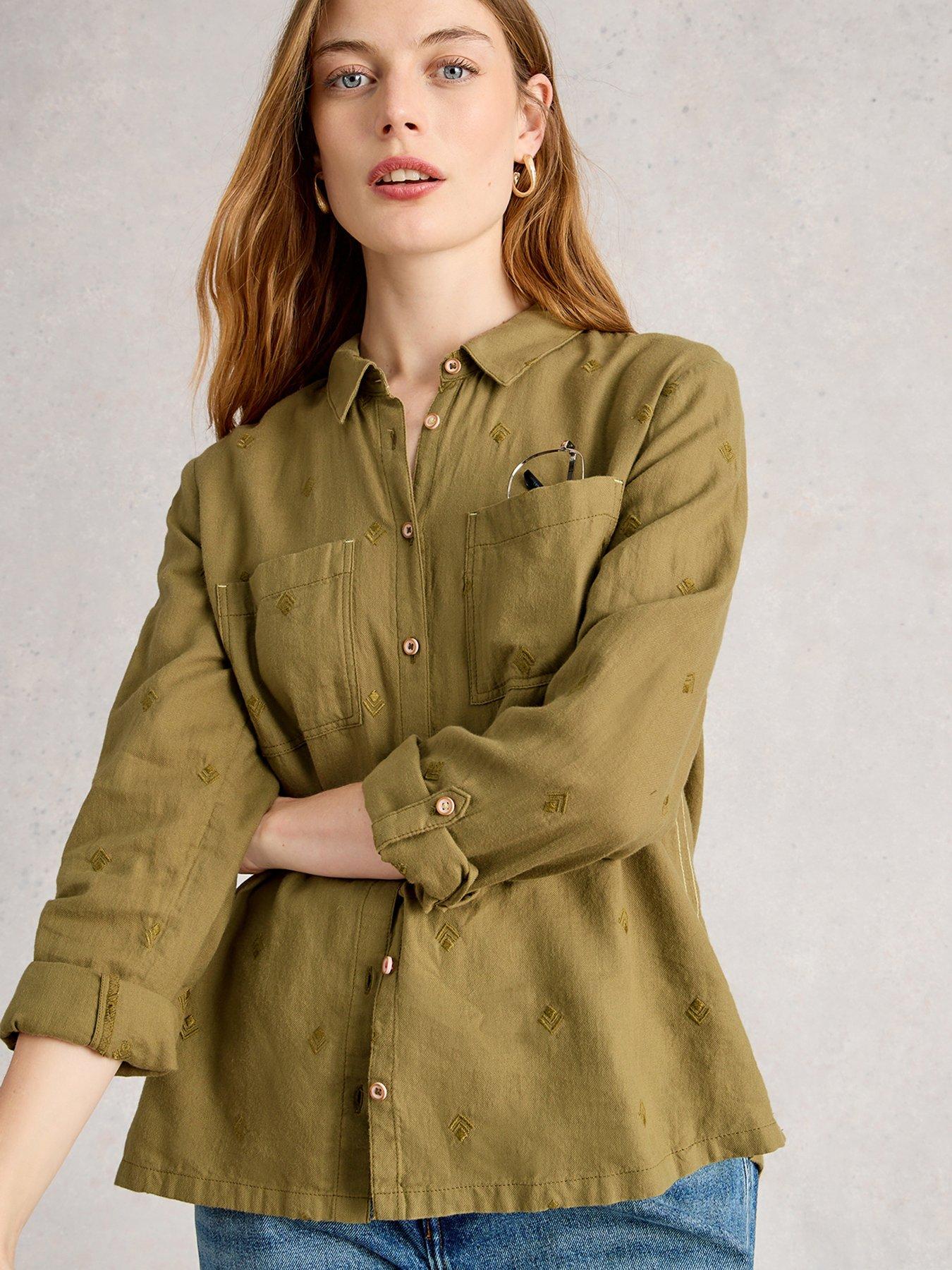 undefined Sophie Cotton Shirt - Green