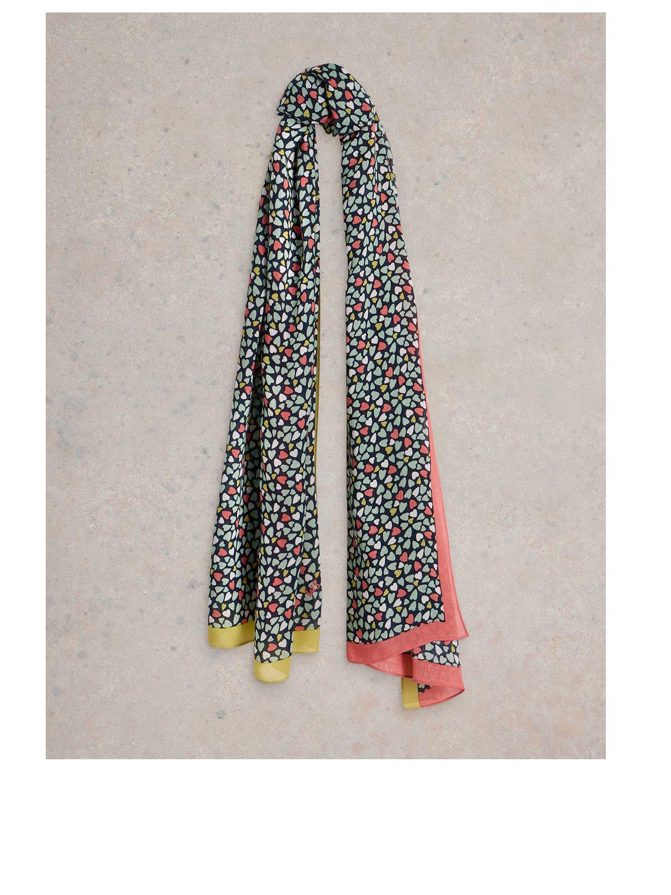 undefined Sophie Printed Scarf - Navy