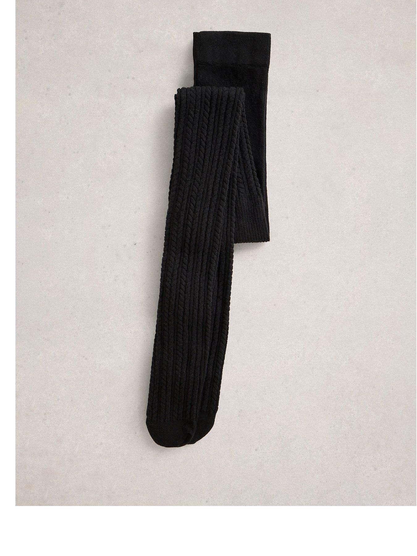 White Stuff Patty Pattern Tights - Black