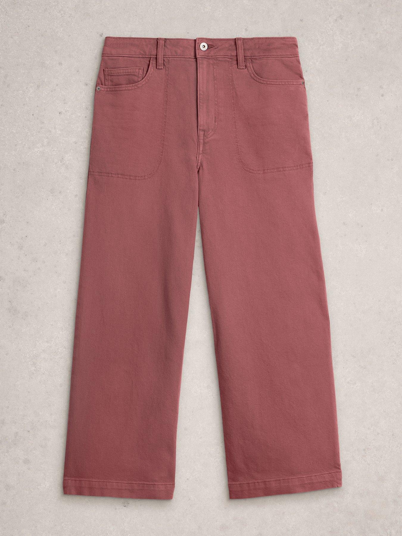 Image 5 of 6 of White Stuff Tia Wide Leg Crop Jean - Pink