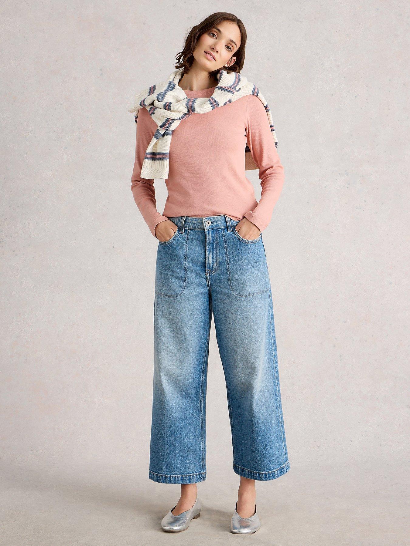 Image 3 of 6 of White Stuff Sadie Long Sleeve Rib Tee - Pink