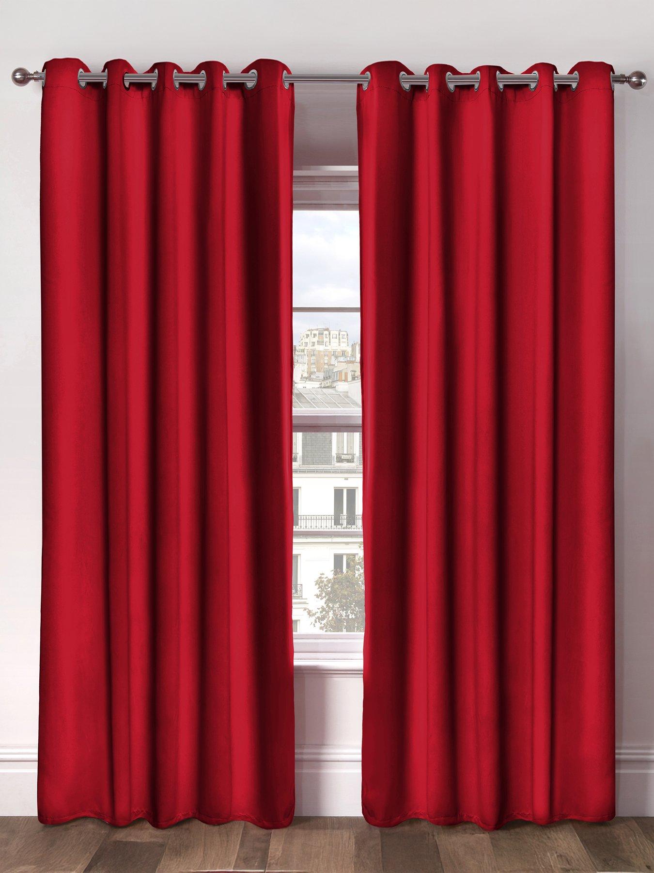 undefined Woven Blackout Eyelet Curtains 46x54