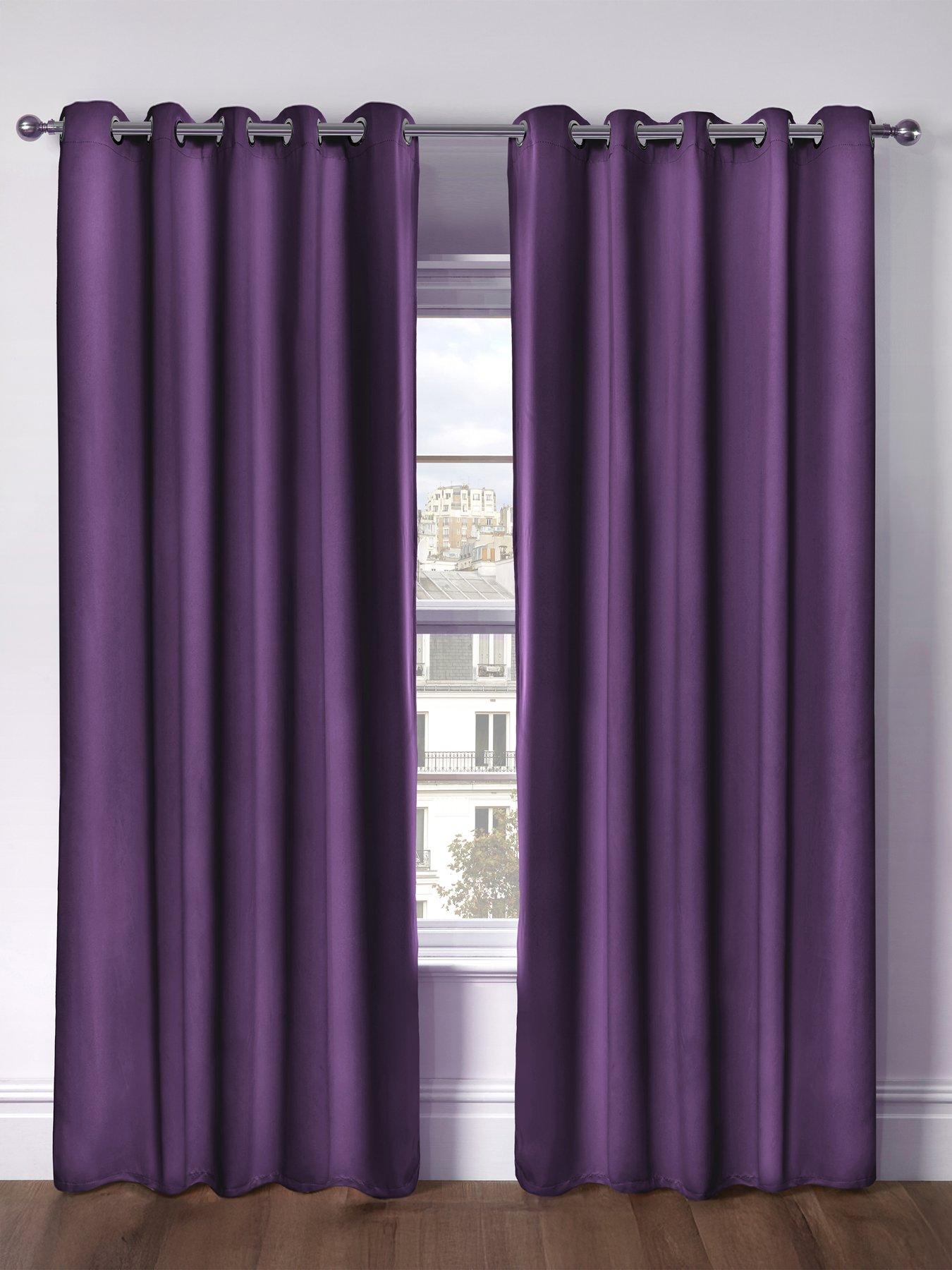 undefined Woven Blackout Eyelet Curtains 46x54