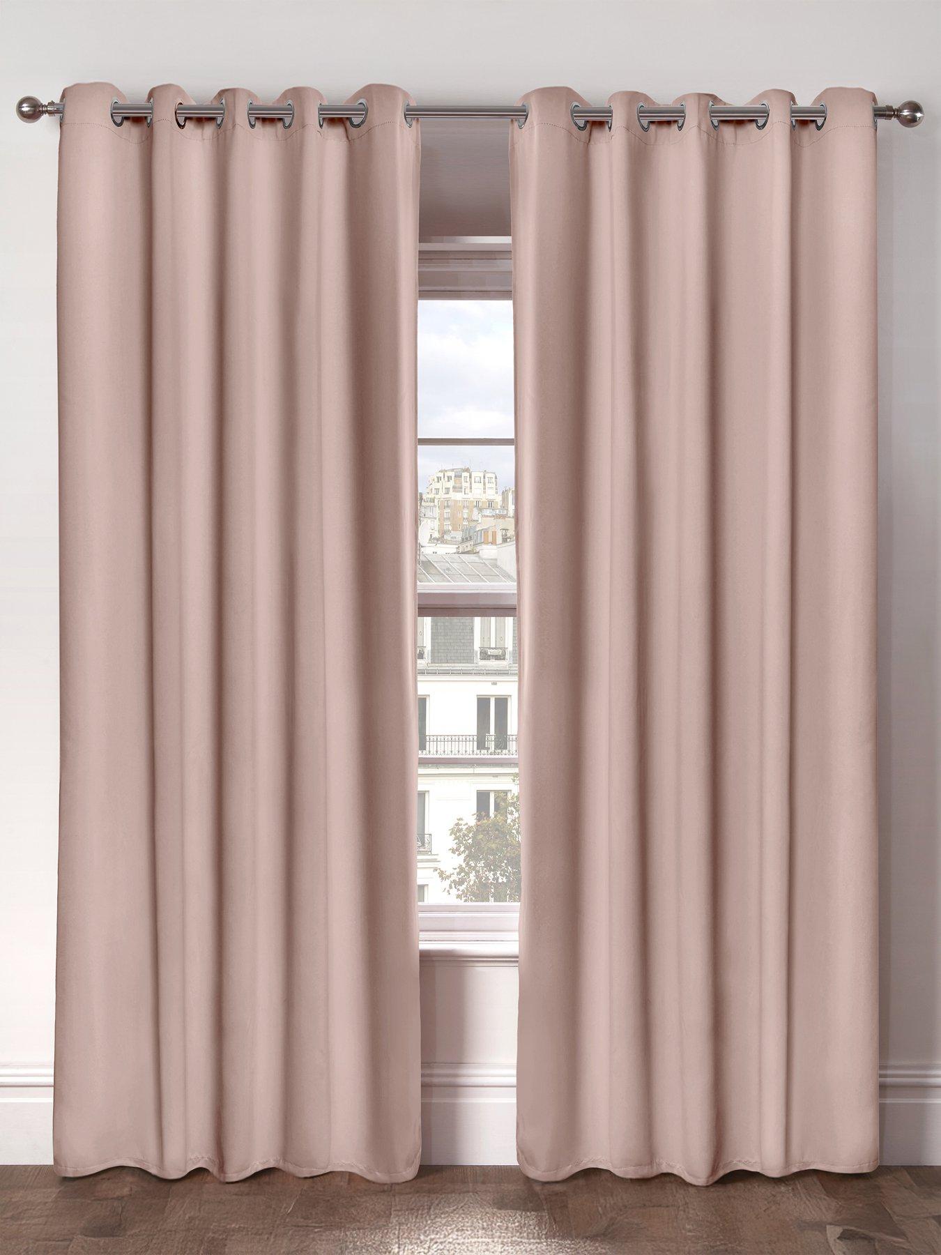 undefined Woven Blackout Eyelet Curtains 46x54